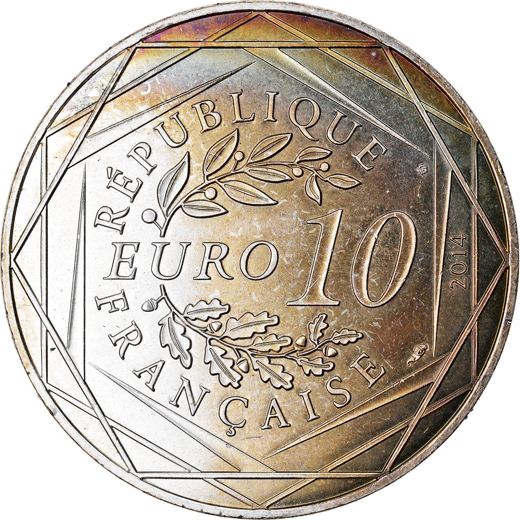France, 10 Euro, 2014, Egalité, MS(63), Silver, Gadoury:EU718