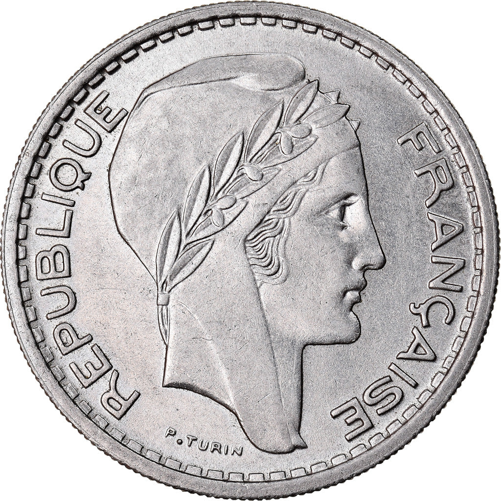 Moeda, França, Turin, 10 Francs, 1948, Paris, AU(50-53), Cobre-níquel