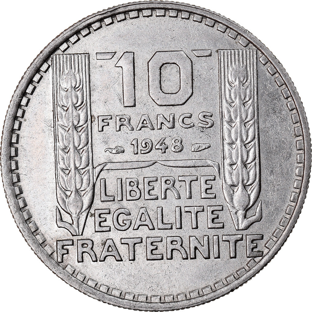 Moneta, Francja, Turin, 10 Francs, 1948, Paris, AU(55-58), Miedź-Nikiel