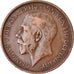Moneda, Gran Bretaña, George V, 1/2 Penny, 1915, BC+, Bronce, KM:809