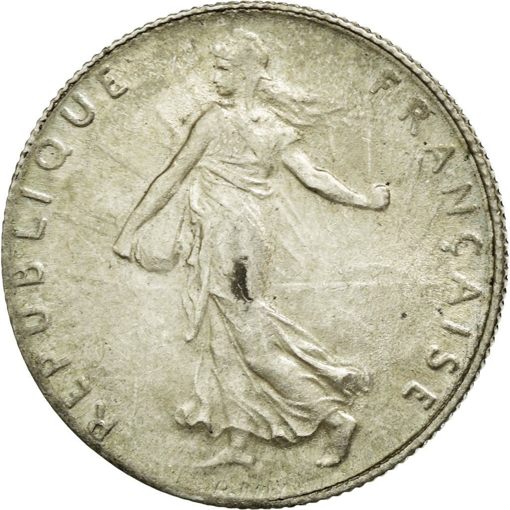 Coin, France, Semeuse, 50 Centimes, 1920, Paris, AU(50-53), Silver, KM:854