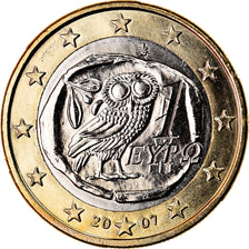 Grecja, Euro, 2007, Athens, MS(63), Bimetaliczny, KM:214