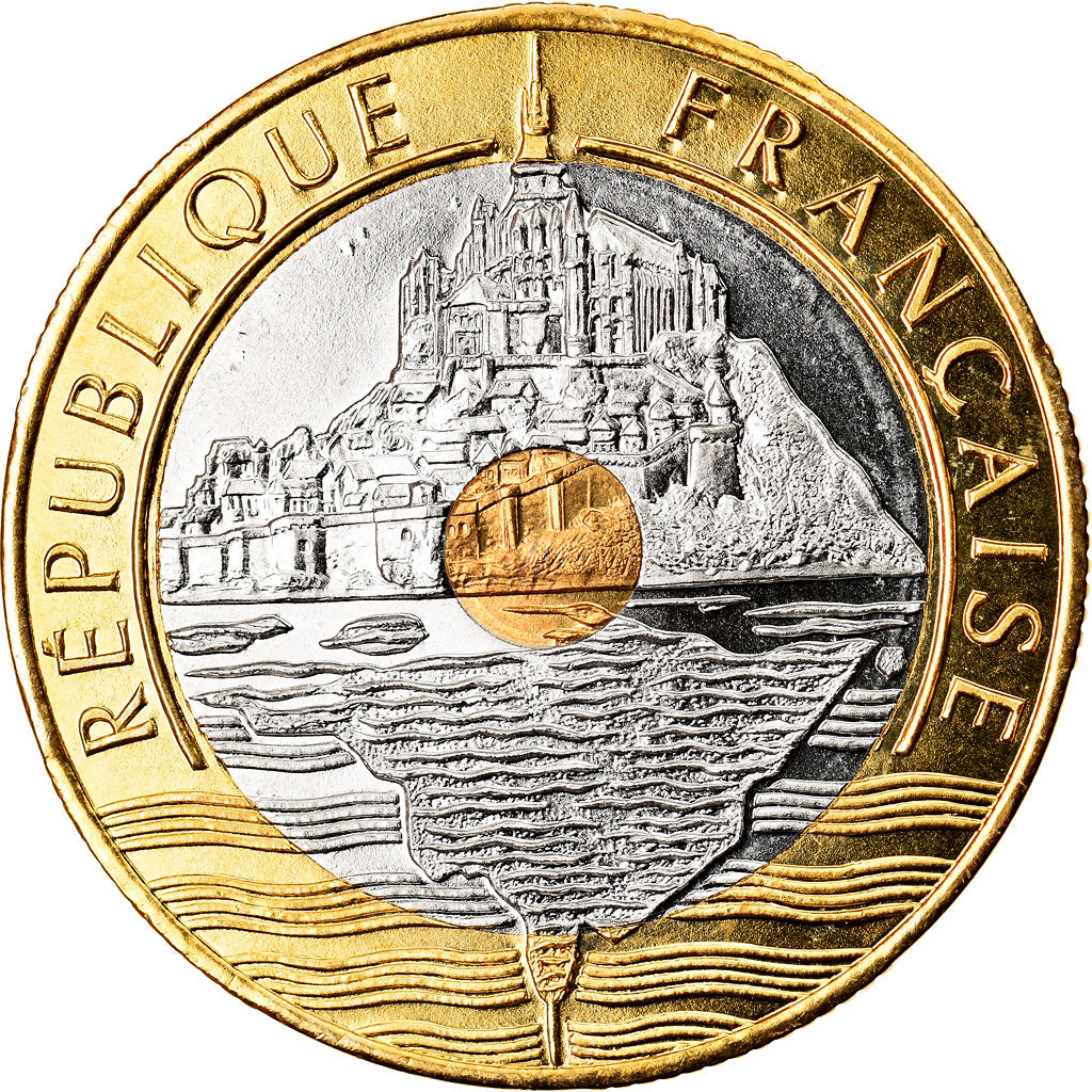 Moneta, Francja, Mont Saint Michel, 20 Francs, 1993, Paris, BU, MS(65-70)