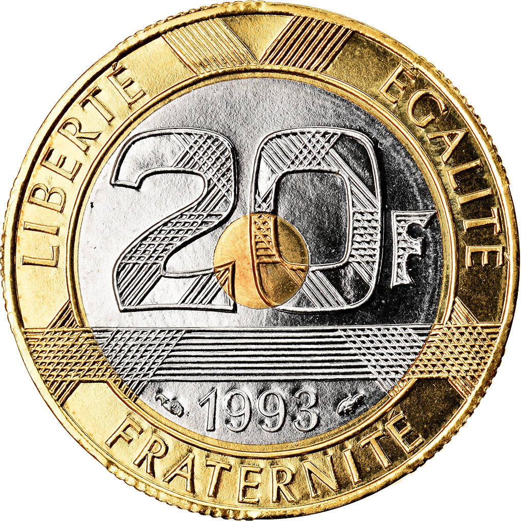 Moneta, Francja, Mont Saint Michel, 20 Francs, 1993, Paris, BU, MS(65-70)