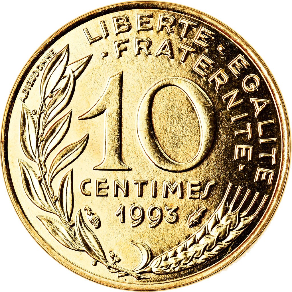 Münze, Frankreich, Marianne, 10 Centimes, 1993, Paris, BU, STGL