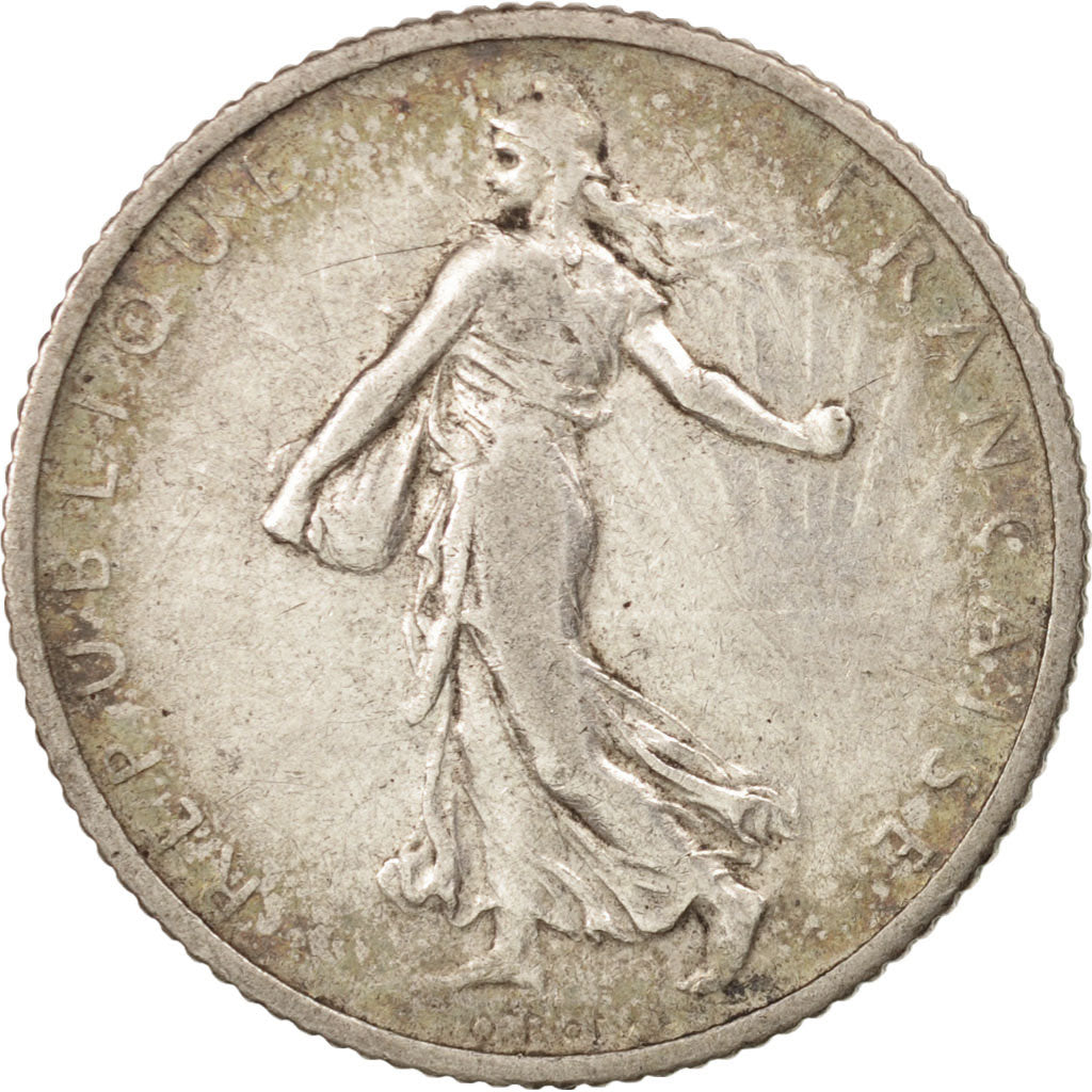 Coin, France, Semeuse, Franc, 1912, Paris, VF(30-35), Silver, KM:844.1