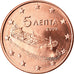 Griekenland, 5 Euro Cent, 2008, UNC-, Copper Plated Steel, KM:183