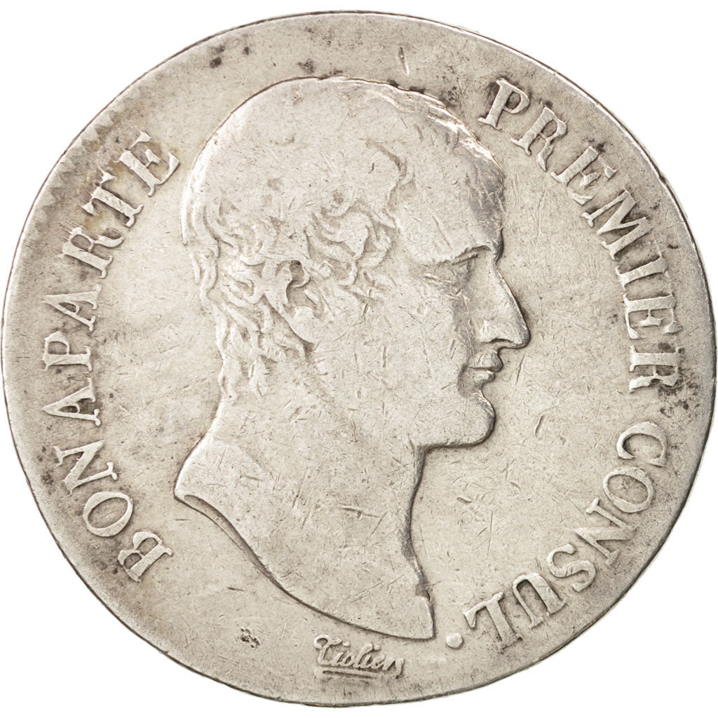 France,Napoléon I,5 Francs,1804,Toulouse,VF(20-25),Silver,KM:659.10,Gadoury 577