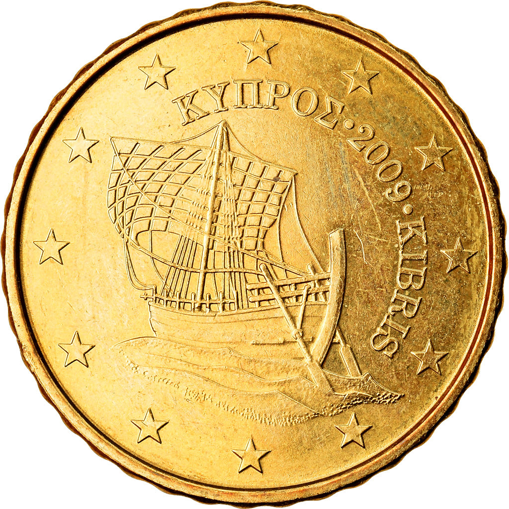 Zypern, 10 Euro Cent, 2009, UNZ, Messing, KM:81