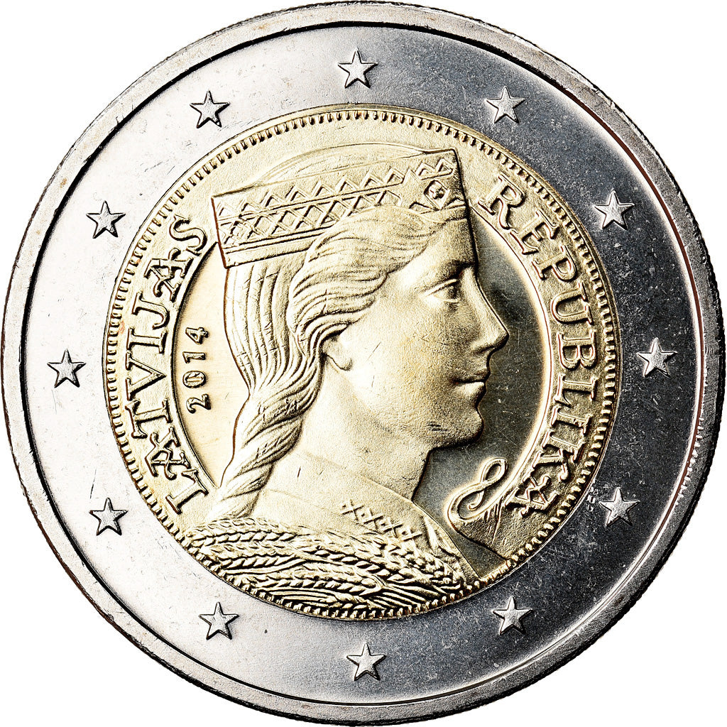 Latvia, 2 Euro, 2014, SPL, Bi-Metallic