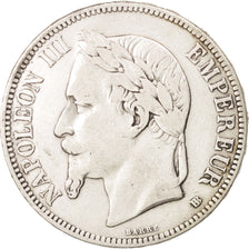 Coin, France, Napoléon III, 5 Francs, 1869, Strasbourg, EF(40-45), Silver