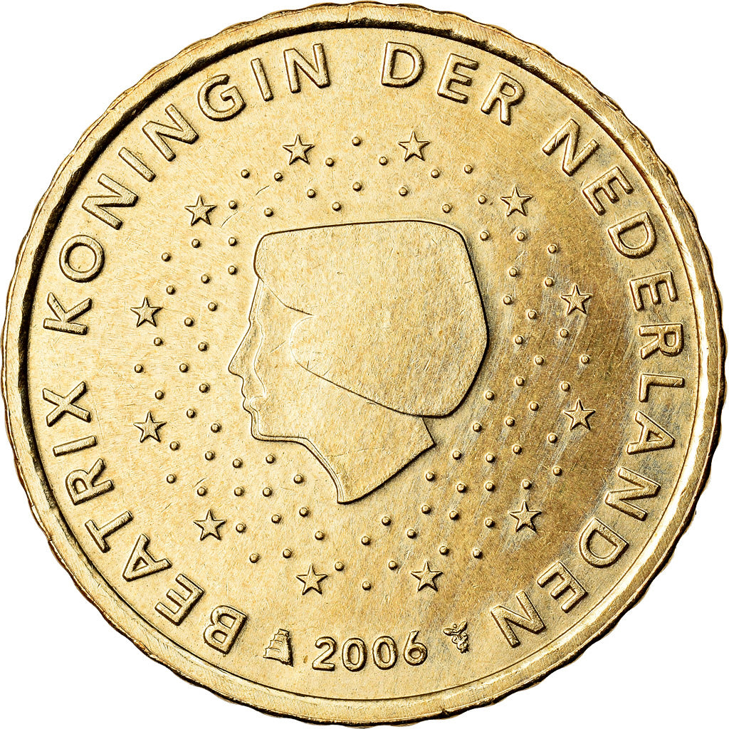 Paesi Bassi, 50 Euro Cent, 2006, SPL-, Ottone, KM:239