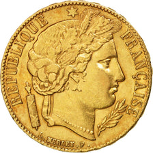 Frankreich, Cérès, 20 Francs, 1851, Paris, SS+, Gold, KM:762, Gadoury:1059