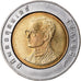 Coin, Thailand, Rama IX, 10 Baht, 2004, AU(50-53), Bi-Metallic, KM:227