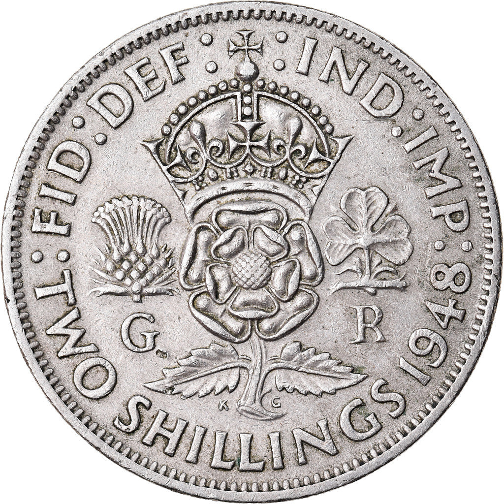 Coin, Great Britain, George VI, Florin, Two Shillings, 1948, VF(30-35)