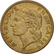 France,Lavrillier,5 Francs,1940,AU(55-58),Alu-Bronze,KM:888a.1,Gadoury 888a.1