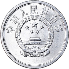 Coin, CHINA, PEOPLE'S REPUBLIC, 2 Fen, 1984, AU(50-53), Aluminum, KM:2
