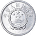 Coin, CHINA, PEOPLE'S REPUBLIC, 2 Fen, 1984, AU(50-53), Aluminum, KM:2