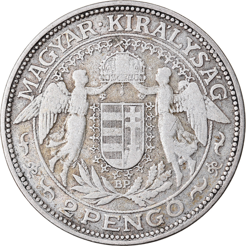 Coin, Hungary, 2 Pengö, 1929, Budapest, VF(30-35), Silver, KM:511