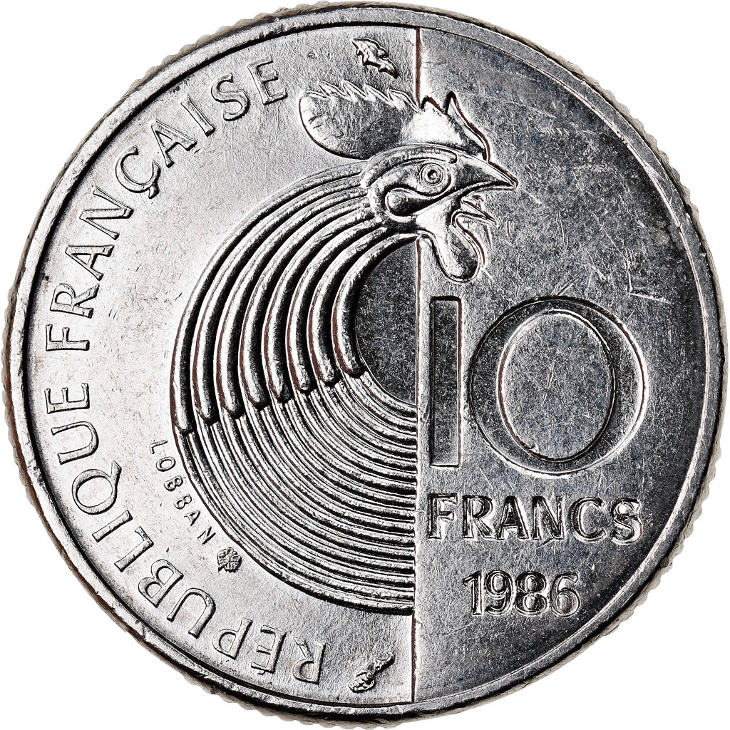 Coin, France, Schumann, 10 Francs, 1986, AU(50-53), Nickel, KM:958, Gadoury:825