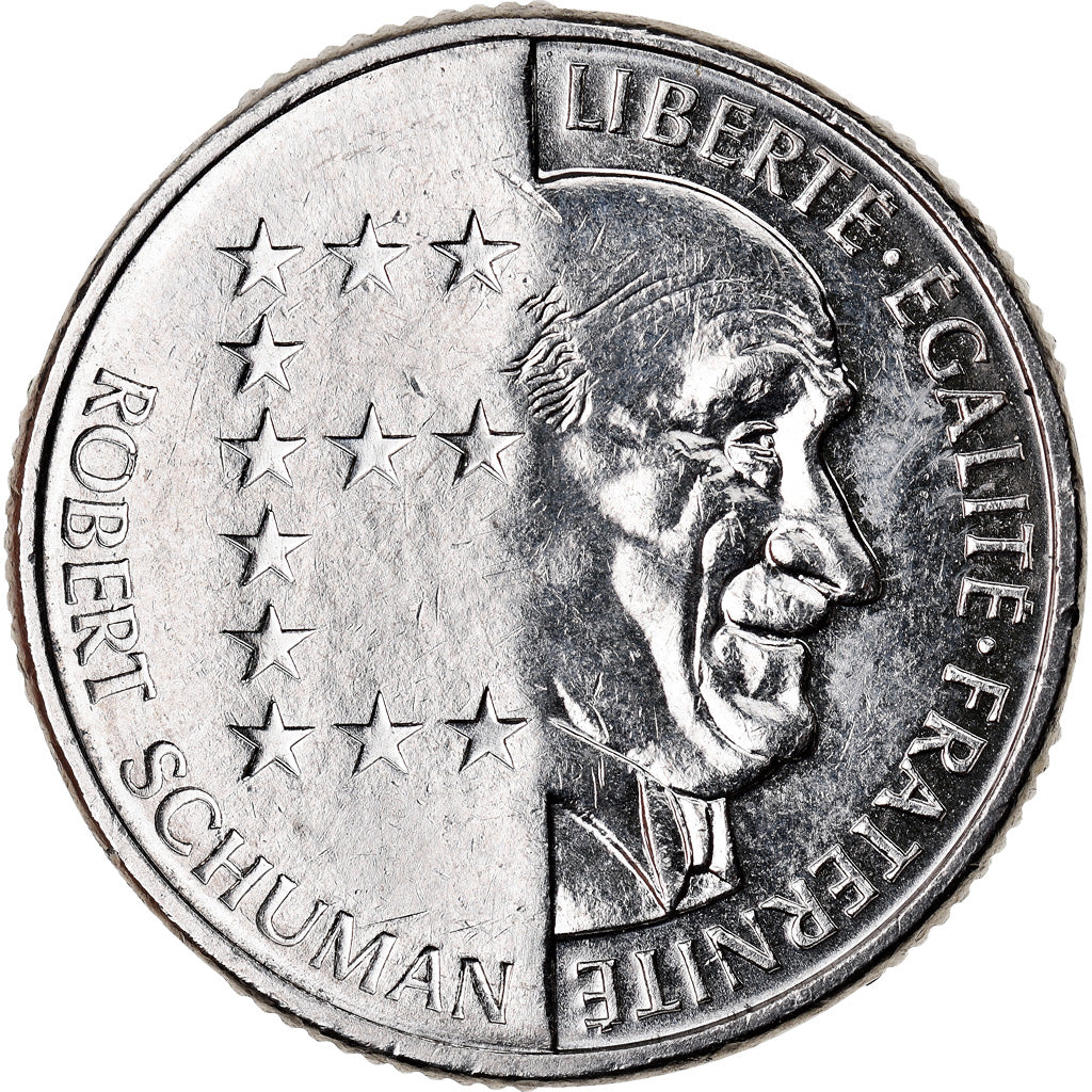 Moneta, Francja, Schumann, 10 Francs, 1986, EF(40-45), Nikiel, KM:958