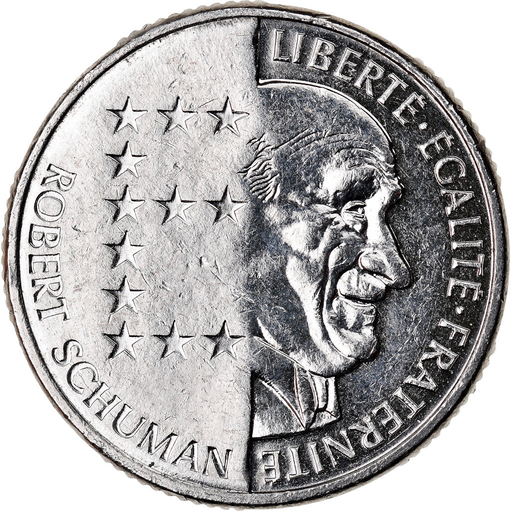 Munten, Frankrijk, Schumann, 10 Francs, 1986, ZF, Nickel, KM:958, Gadoury:825