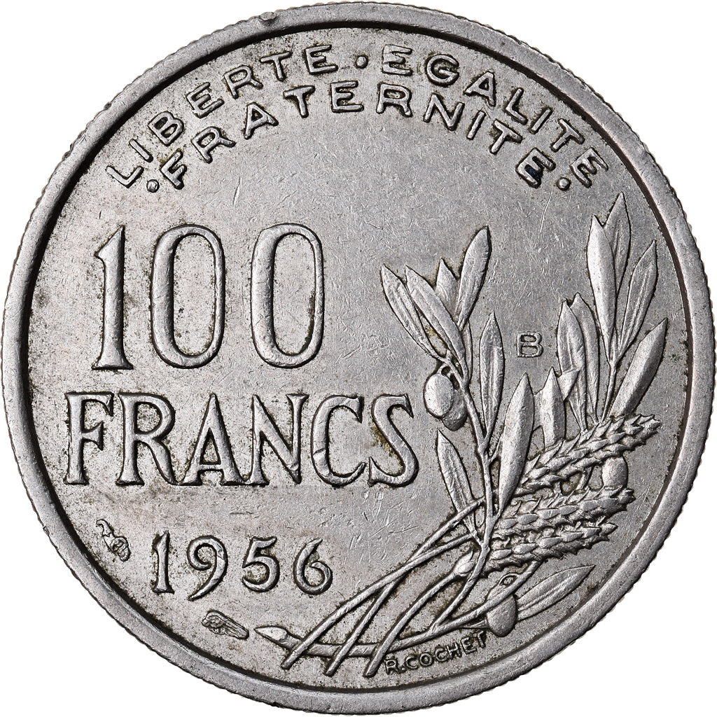 Münze, Frankreich, Cochet, 100 Francs, 1956, Beaumont - Le Roger, SS