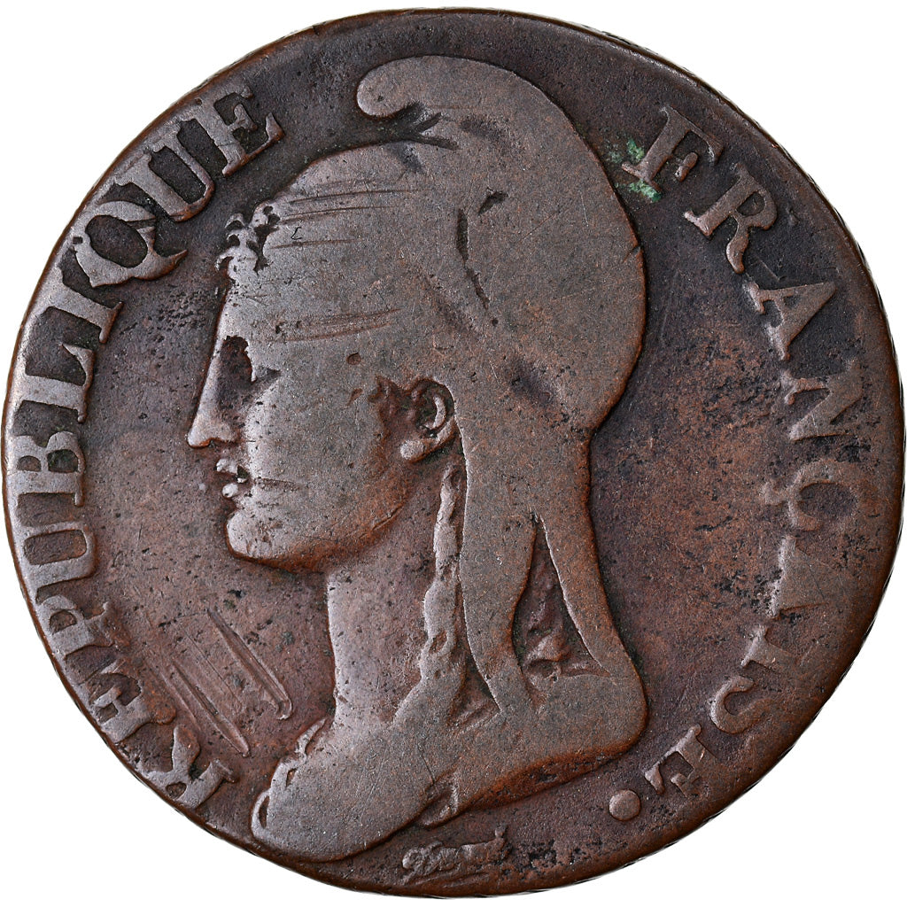 Moneda, Francia, Dupré, 5 Centimes, AN 4, Paris, BC, Bronce, KM:635.1