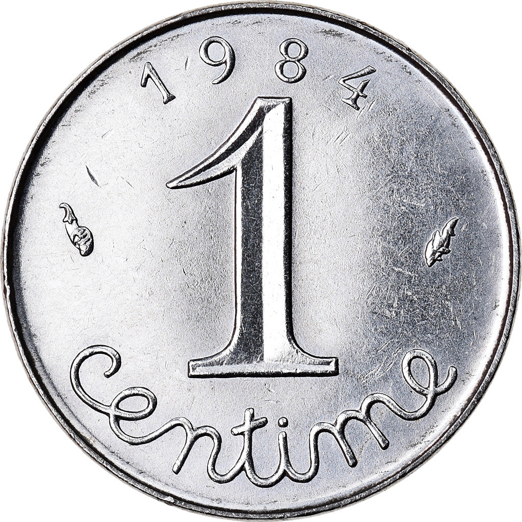 Moneta, Francia, Épi, Centime, 1984, Paris, BB+, Acciaio inossidabile, KM:928