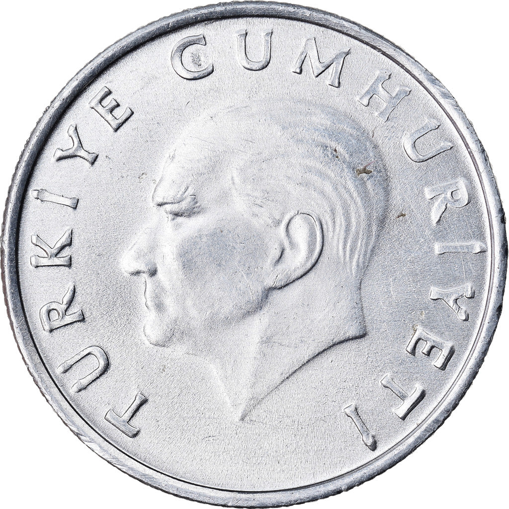 Moneta, Turcja, 10 Lira, 1987, AU(50-53), Aluminium, KM:964