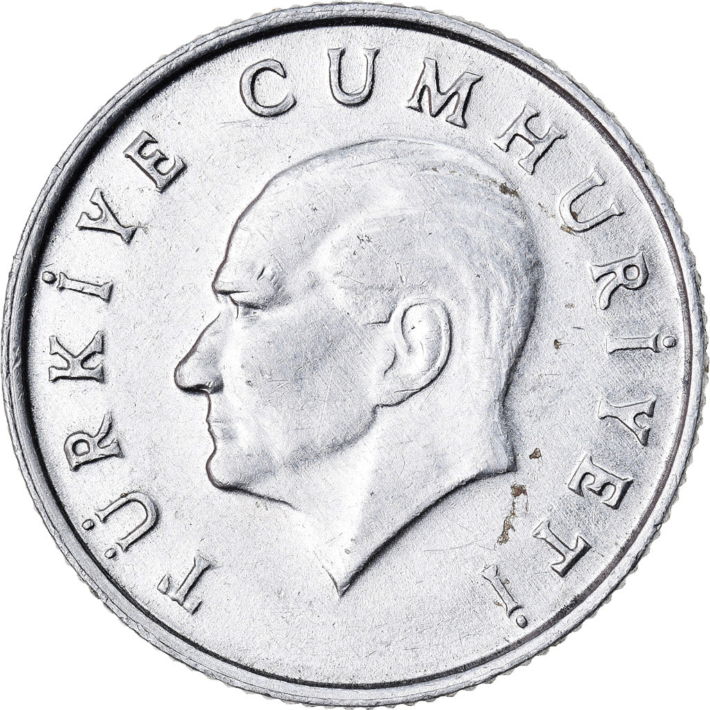 Moneta, Turcja, 5 Lira, 1986, AU(50-53), Aluminium, KM:963