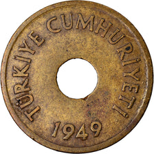 Coin, Turkey, Kurus, 1949, EF(40-45), Brass, KM:881