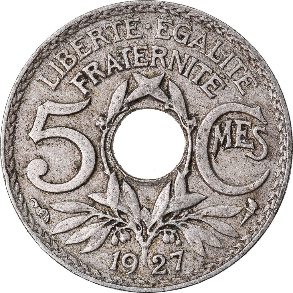 Coin, France, Lindauer, 5 Centimes, 1927, Paris, VF(30-35), Copper-nickel