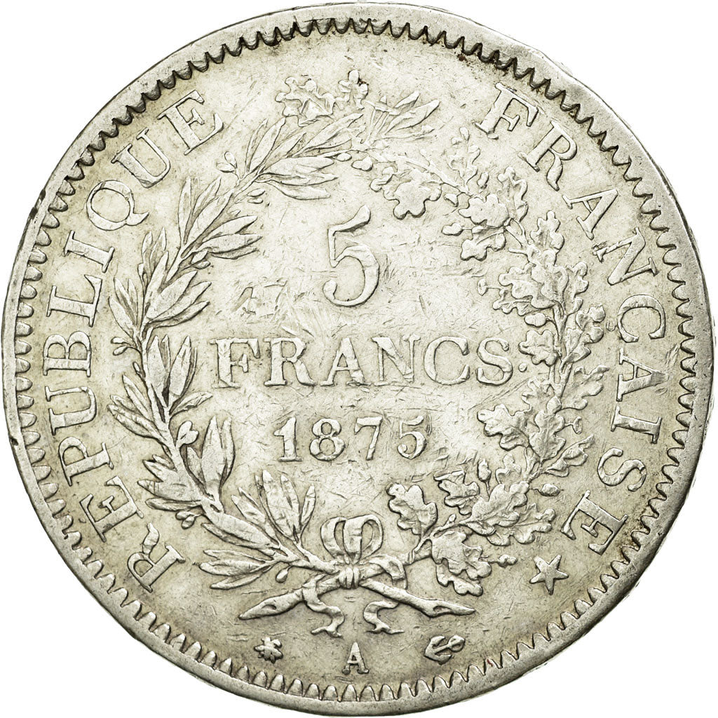 Monnaie, France, Hercule, 5 Francs, 1875, Paris, TTB, Argent, KM:820.1