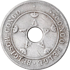 Coin, Belgian Congo, 10 Centimes, 1925, Heaton, EF(40-45), Copper-nickel, KM:18
