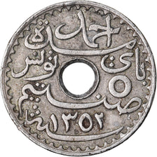 Coin, Tunisia, Ahmad Pasha Bey, 5 Centimes, 1933, Paris, EF(40-45)