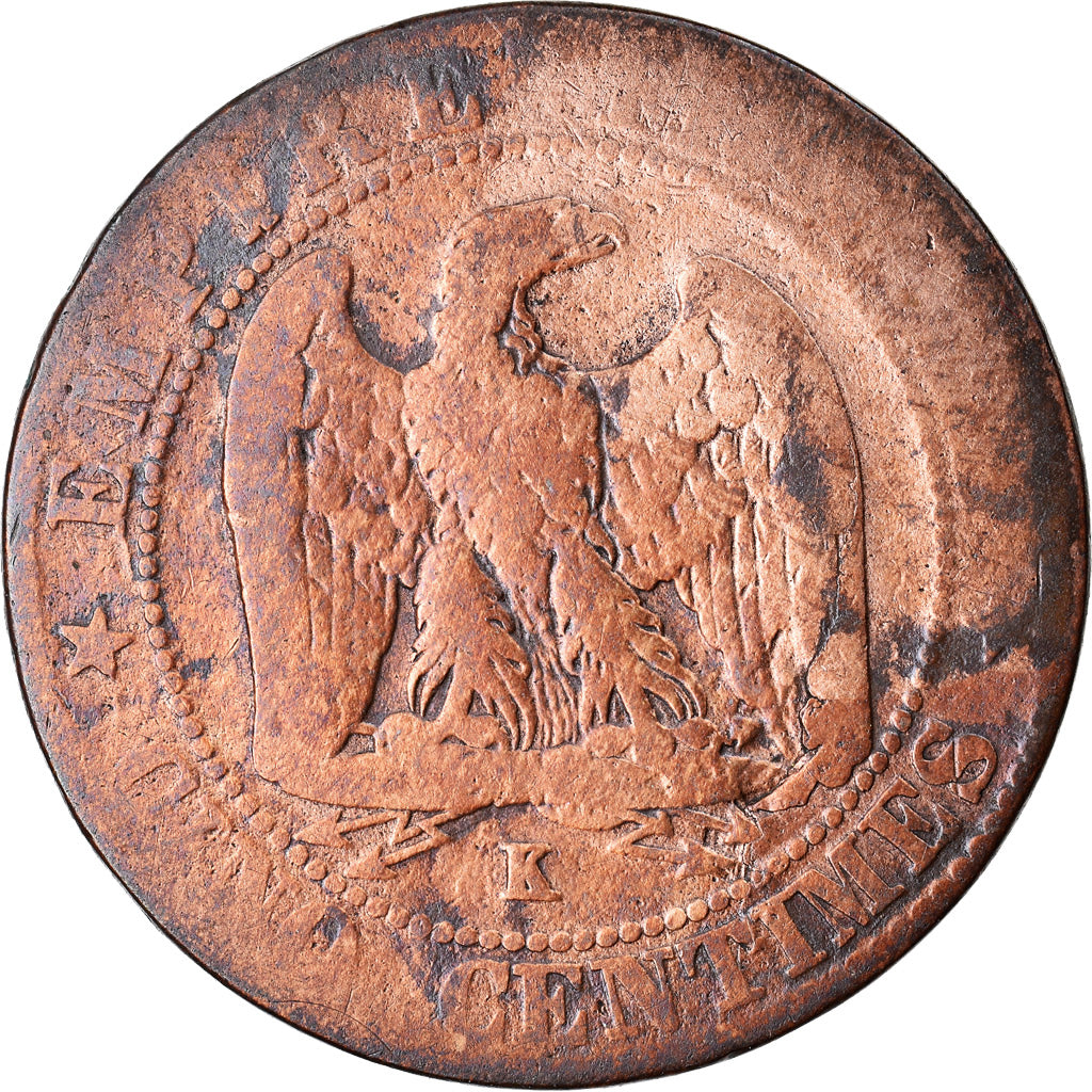 Moneta, Francia, Napoleon III, Napoléon III, 5 Centimes, 1864, Bordeaux, MB