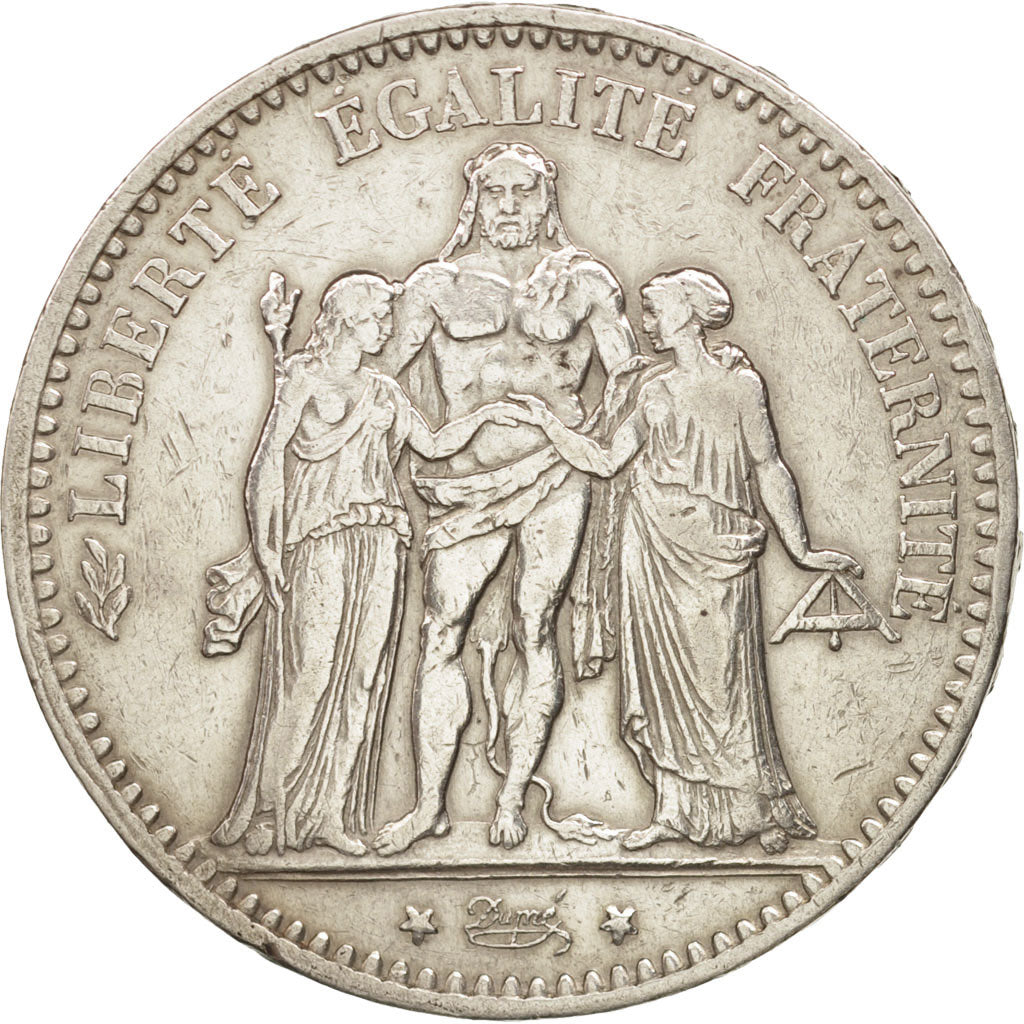 Coin, France, Hercule, 5 Francs, 1875, Paris, EF(40-45), Silver, KM:820.1