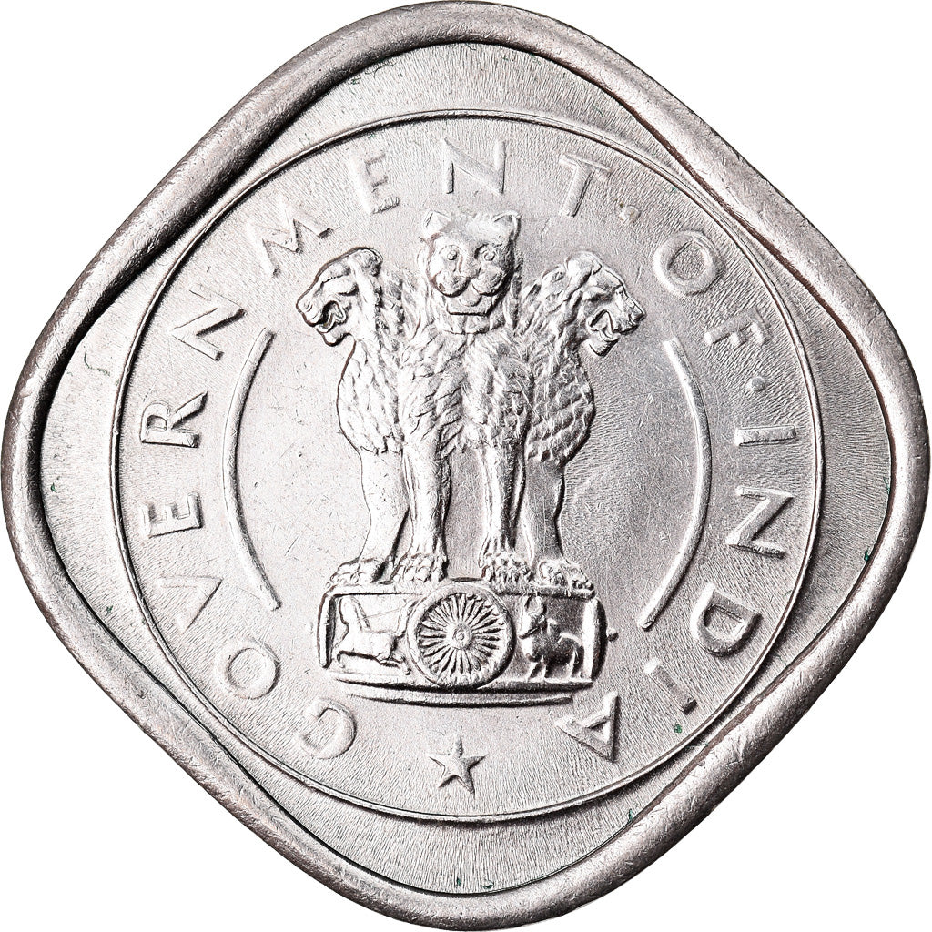 Coin, INDIA-REPUBLIC, 2 Annas, 1954, Mumbai, Bombay, AU(50-53), Copper-nickel