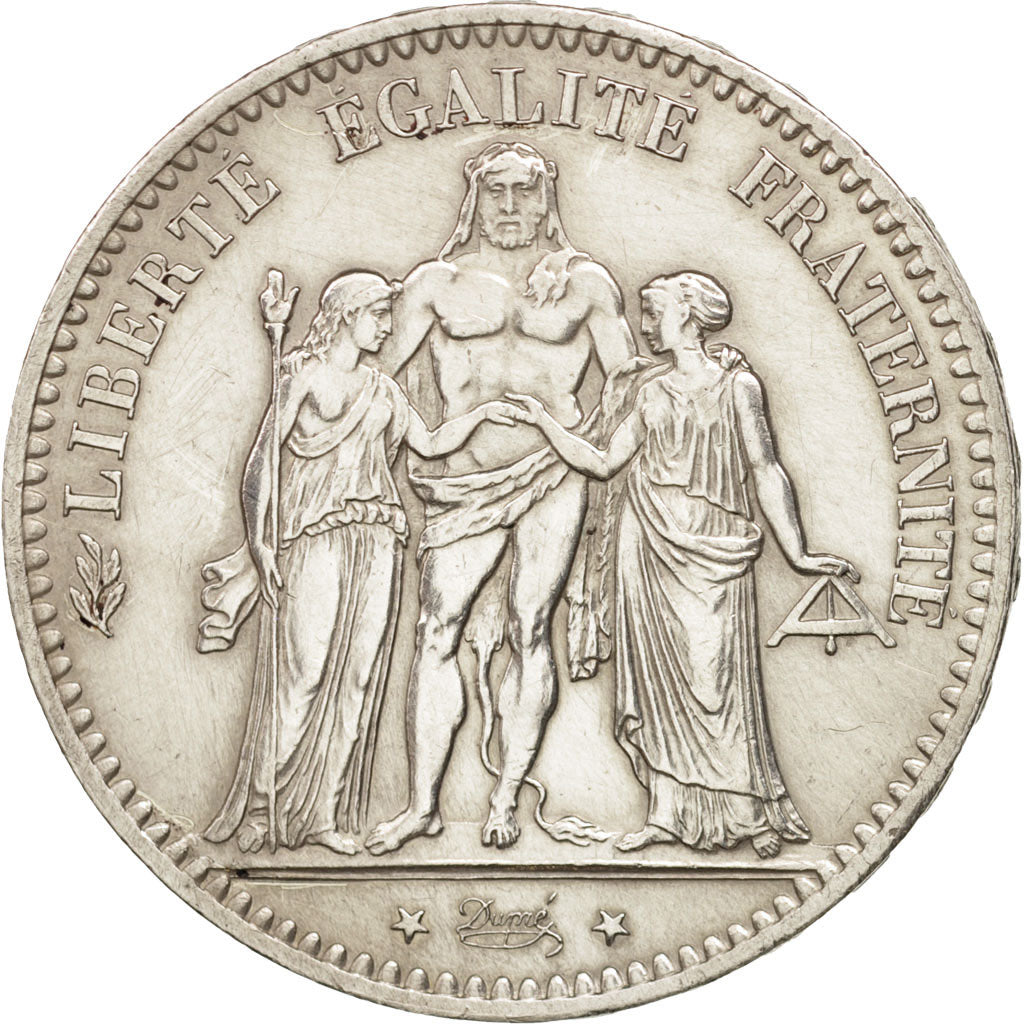 Münze, Frankreich, Hercule, 5 Francs, 1876, Paris, SS+, Silber, KM:820.1
