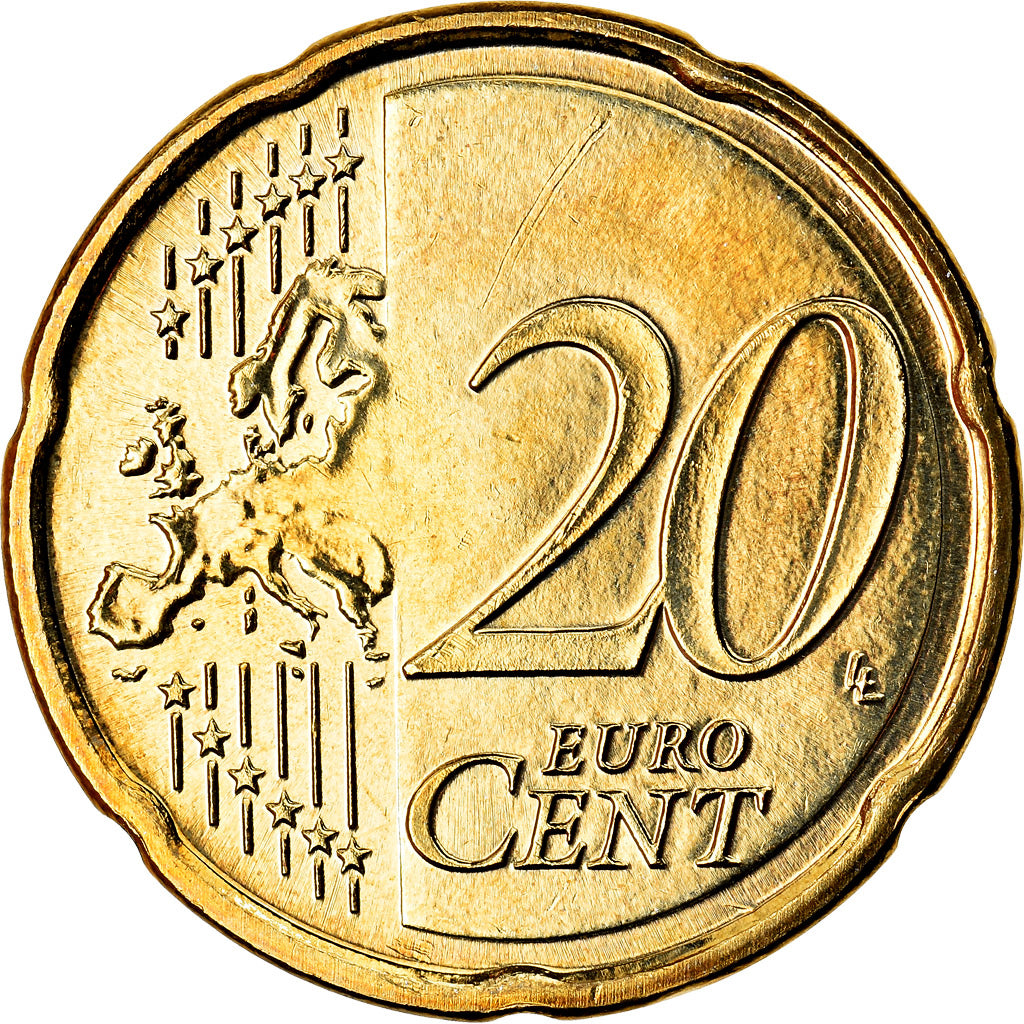 Niederlande, 20 Euro Cent, 2014, UNZ, Messing