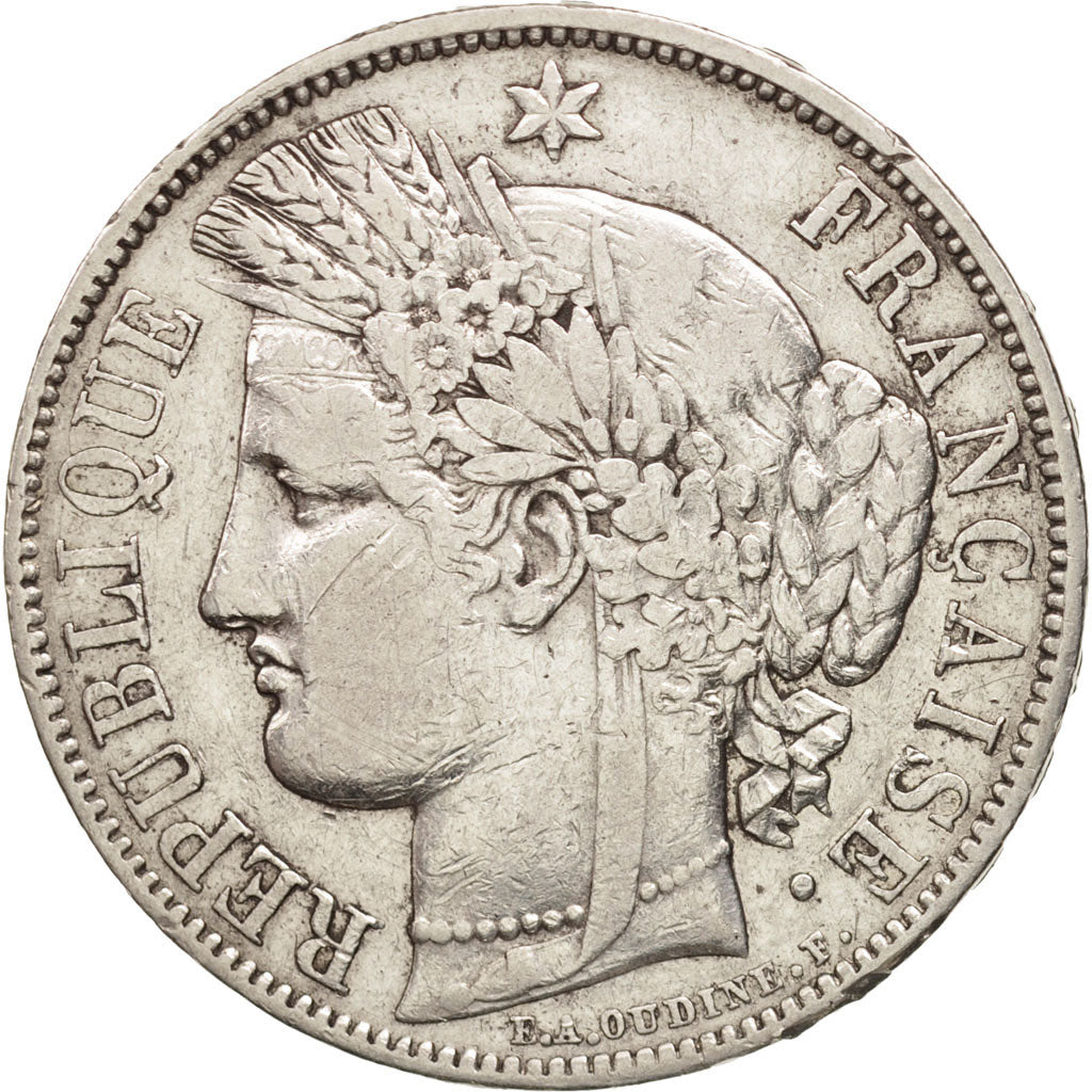 Coin, France, Cérès, 5 Francs, 1850, Paris, EF(40-45), Silver, KM:761.1