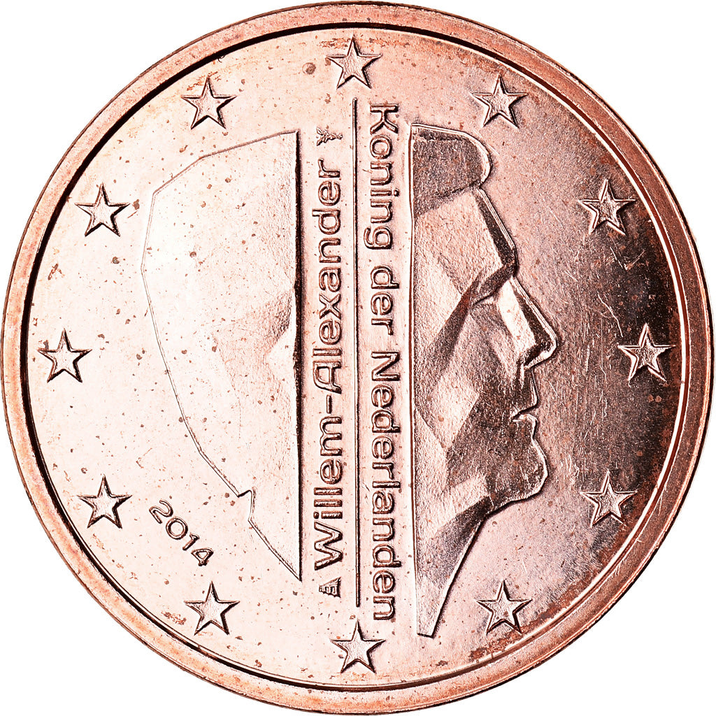 Netherlands, 2 Euro Cent, 2014, MS(63), Copper Plated Steel, KM:New