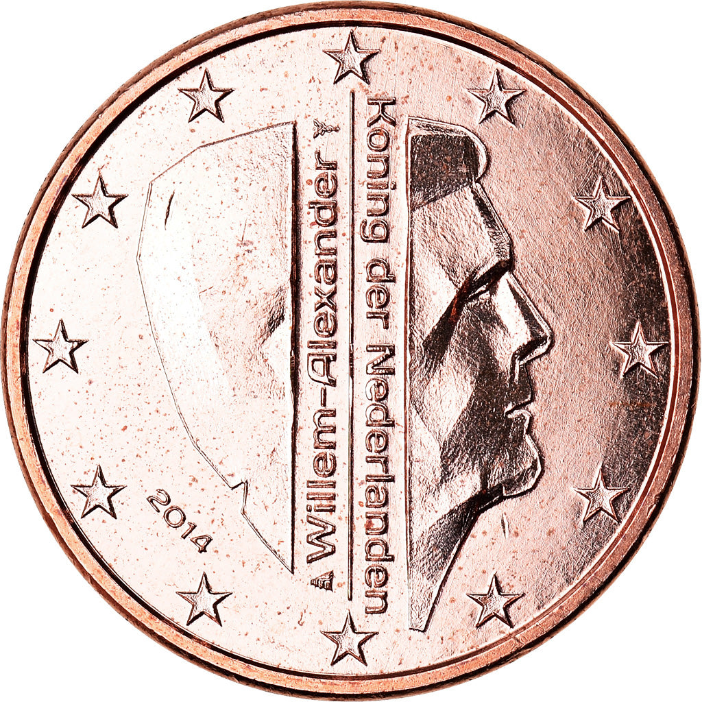 Niederlande, Euro Cent, 2014, UNZ, Copper Plated Steel
