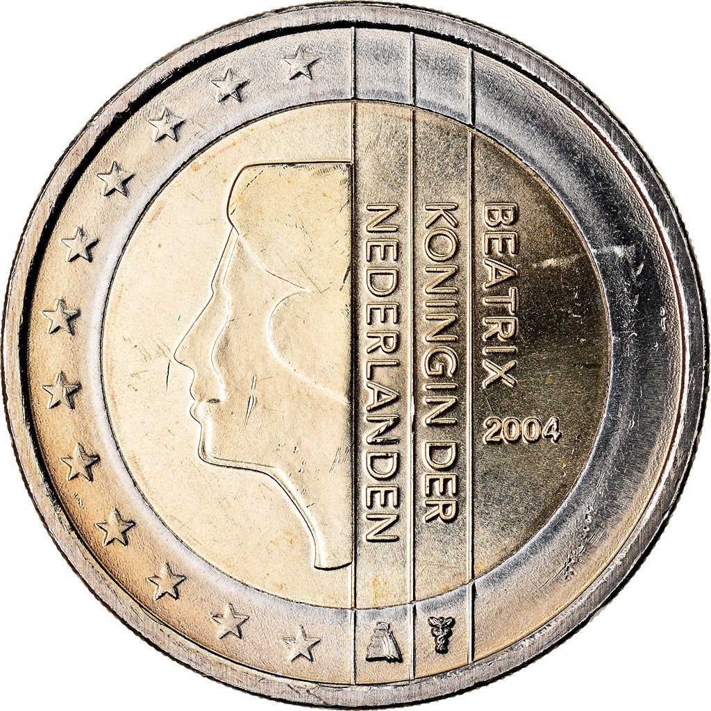 Niederlande, 2 Euro, 2004, UNZ, Bi-Metallic, KM:241
