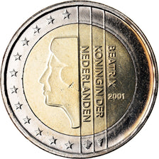 Netherlands, 2 Euro, 2001, MS(63), Bi-Metallic, KM:241