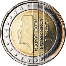 Netherlands, 2 Euro, 2001, MS(63), Bi-Metallic, KM:241