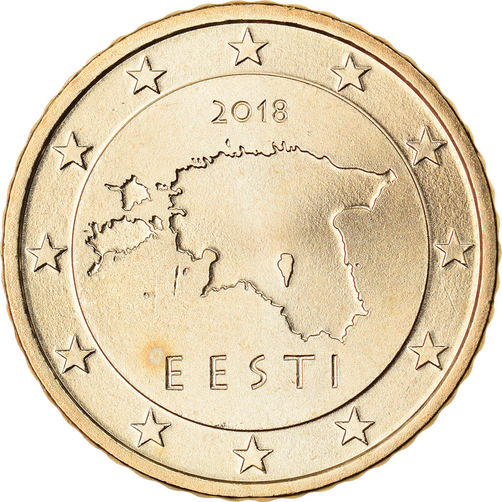 Estonia, 50 Euro Cent, 2018, UNZ, Messing, KM:New