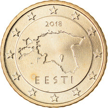 Estonia, 50 Euro Cent, 2018, UNZ, Messing, KM:New