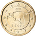 Estonia, 20 Euro Cent, 2018, UNZ, Messing, KM:New